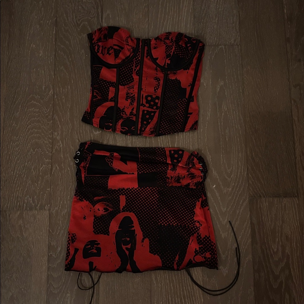 Edikted corset and skirt set